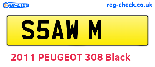 S5AWM are the vehicle registration plates.