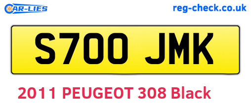S700JMK are the vehicle registration plates.