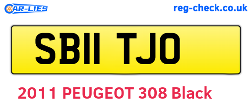 SB11TJO are the vehicle registration plates.