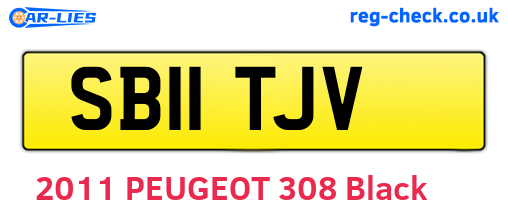 SB11TJV are the vehicle registration plates.
