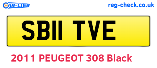 SB11TVE are the vehicle registration plates.