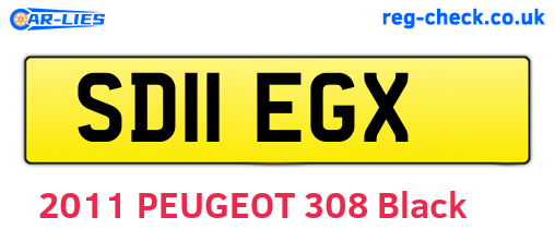 SD11EGX are the vehicle registration plates.