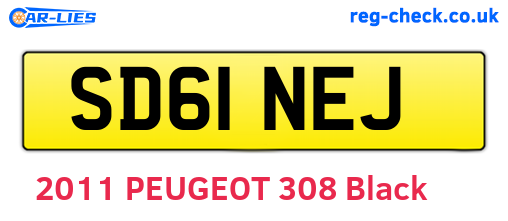 SD61NEJ are the vehicle registration plates.