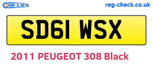 SD61WSX are the vehicle registration plates.