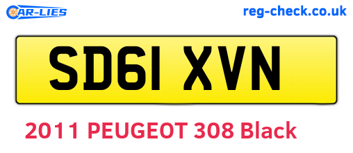 SD61XVN are the vehicle registration plates.