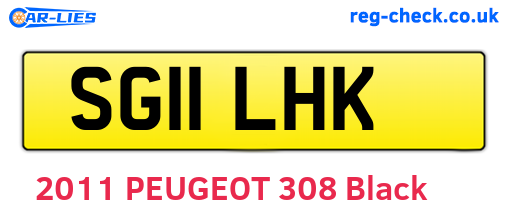 SG11LHK are the vehicle registration plates.