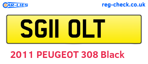 SG11OLT are the vehicle registration plates.