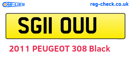 SG11OUU are the vehicle registration plates.