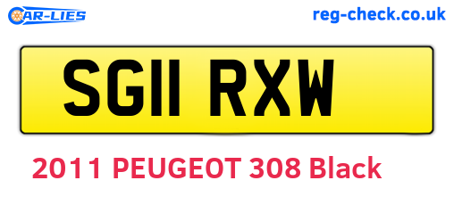 SG11RXW are the vehicle registration plates.