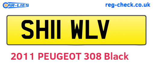 SH11WLV are the vehicle registration plates.