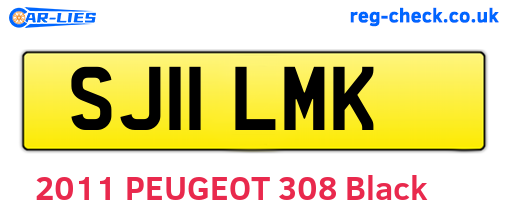 SJ11LMK are the vehicle registration plates.