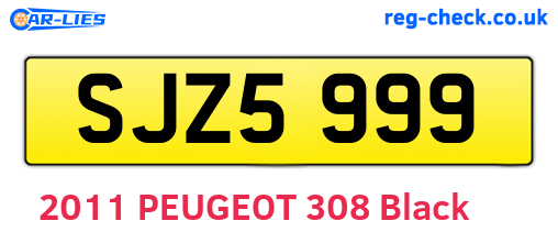 SJZ5999 are the vehicle registration plates.