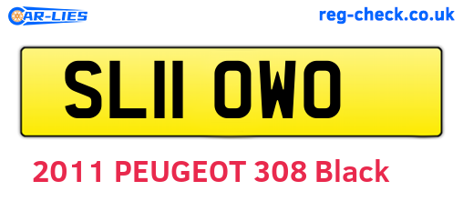 SL11OWO are the vehicle registration plates.