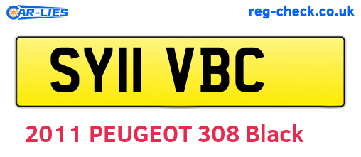 SY11VBC are the vehicle registration plates.