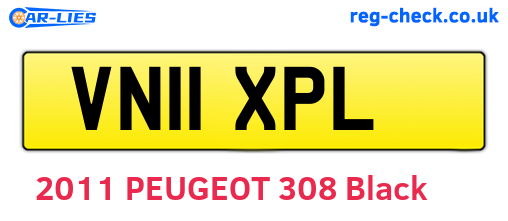 VN11XPL are the vehicle registration plates.