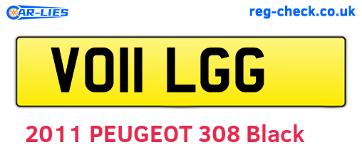 VO11LGG are the vehicle registration plates.