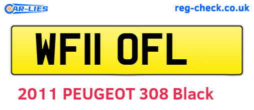 WF11OFL are the vehicle registration plates.