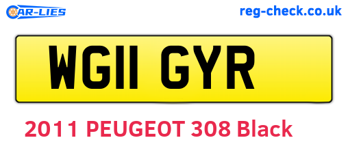 WG11GYR are the vehicle registration plates.
