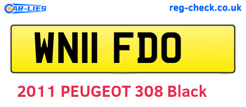 WN11FDO are the vehicle registration plates.