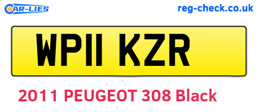 WP11KZR are the vehicle registration plates.