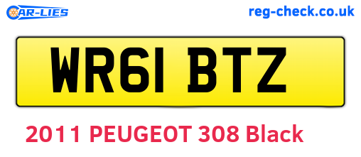 WR61BTZ are the vehicle registration plates.
