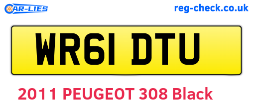 WR61DTU are the vehicle registration plates.