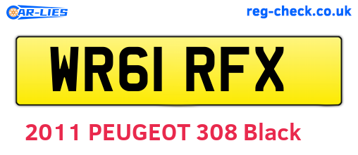WR61RFX are the vehicle registration plates.