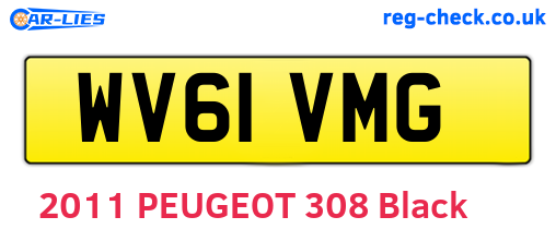 WV61VMG are the vehicle registration plates.