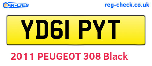 YD61PYT are the vehicle registration plates.