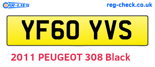 YF60YVS are the vehicle registration plates.