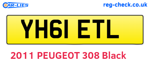 YH61ETL are the vehicle registration plates.
