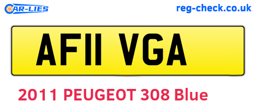 AF11VGA are the vehicle registration plates.
