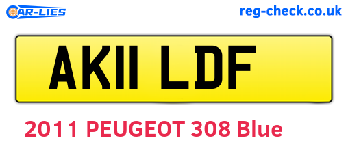 AK11LDF are the vehicle registration plates.
