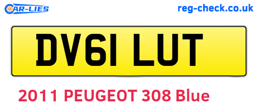 DV61LUT are the vehicle registration plates.