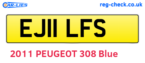 EJ11LFS are the vehicle registration plates.