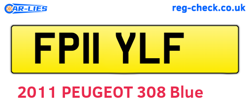 FP11YLF are the vehicle registration plates.