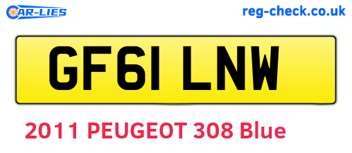 GF61LNW are the vehicle registration plates.