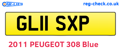 GL11SXP are the vehicle registration plates.
