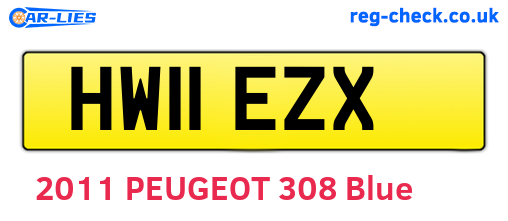 HW11EZX are the vehicle registration plates.