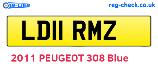LD11RMZ are the vehicle registration plates.