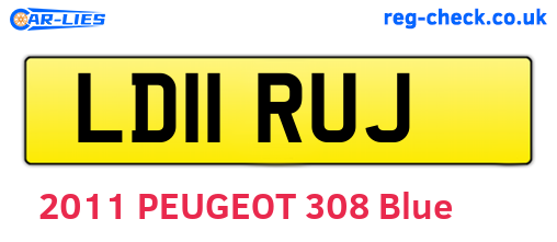LD11RUJ are the vehicle registration plates.