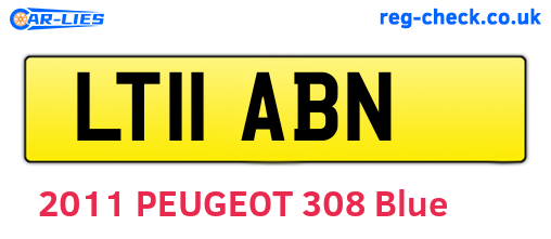 LT11ABN are the vehicle registration plates.