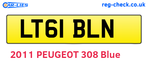 LT61BLN are the vehicle registration plates.