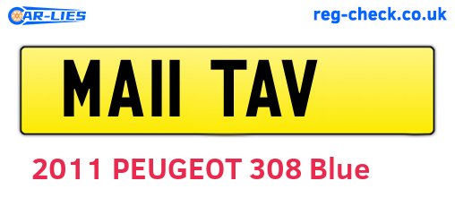 MA11TAV are the vehicle registration plates.