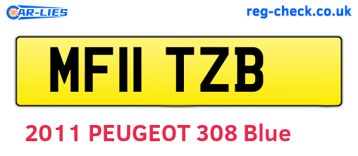 MF11TZB are the vehicle registration plates.