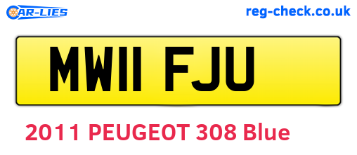 MW11FJU are the vehicle registration plates.
