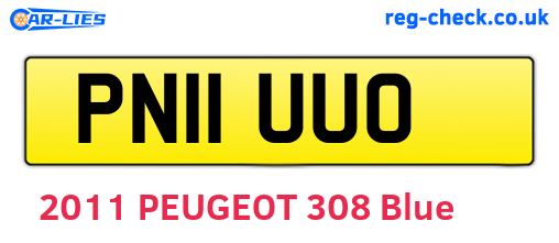 PN11UUO are the vehicle registration plates.