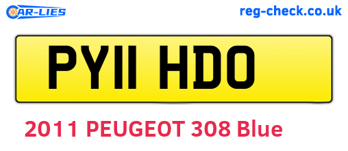 PY11HDO are the vehicle registration plates.