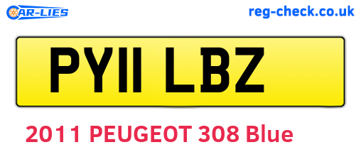PY11LBZ are the vehicle registration plates.