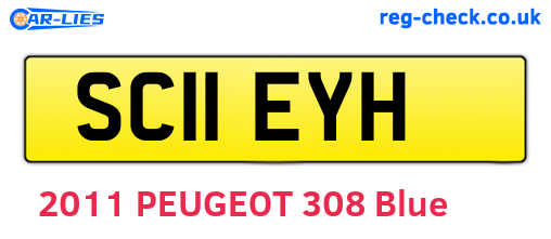 SC11EYH are the vehicle registration plates.